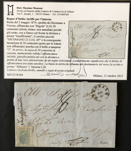 Regno cent 1869 - regno, 20