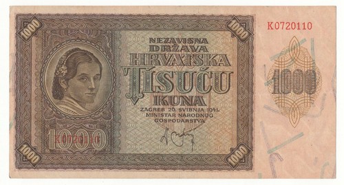 Croazia 1000 kuna 1941 - 1000,