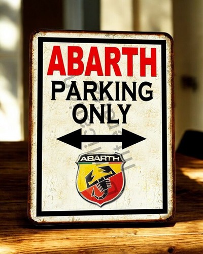 Plaque métal vintage abarth - vintage,