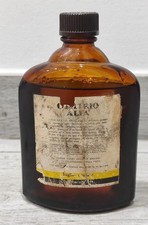 BOTTIGLIA VETRO COLLIRIO ALFA BAGNO OCULARE FARMACIA OSPEDALE VINTAGE ANNI 50/60