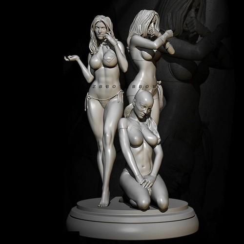 Modellino statuina tre dee - , in