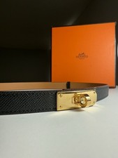 Cintura HERMES nera Epsom in