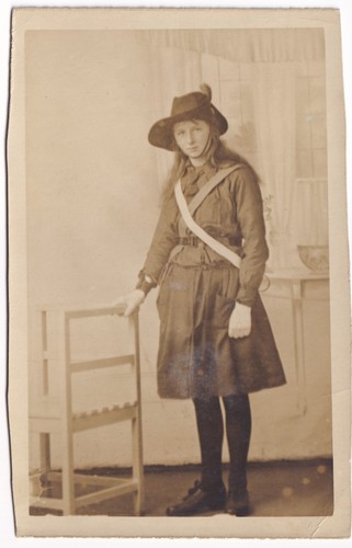 Antique girl guide scout - uk,