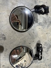 Rotondo Specchietto Retrovisore per Manubrio Moto - Nero (301-032)