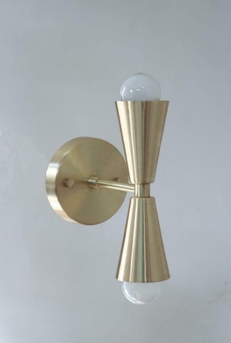 Coppia applique ottone - applique, in