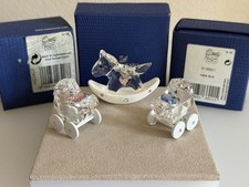 Swarovski Crystal Memories Blue Pink Pram Rocking Horse 5136924 5003407 5136921