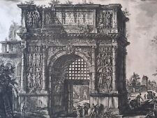 Stampe Antiche. Piranesi,L'arco di Traiano a Benevento;acquaforte cm 52x74