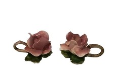 Capodimonte rosa portacandele - rosa,
