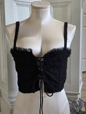 Zara Women Tulle Lace Up Tank