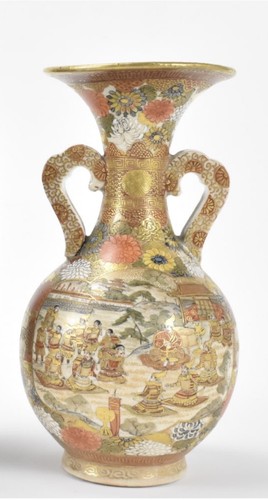 Vaso giapponese satsuma - vaso,