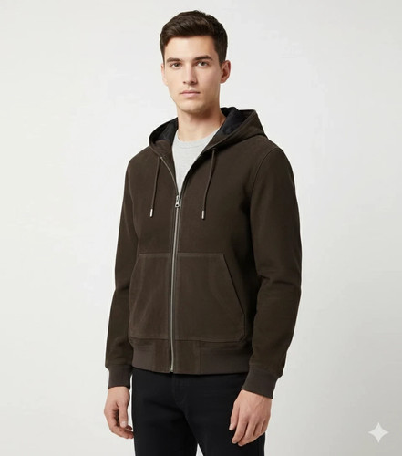 Bomber uomo pelle marrone - , con