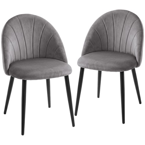 Homcom set sedie per sala - 2, da