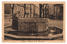 Milano - Fontana di San Francesco con statua in bronzo (Anni ’30)