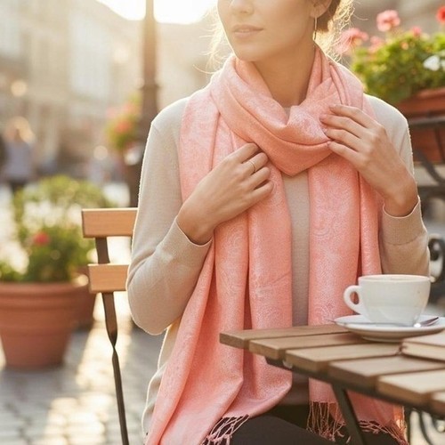 Sciarpa seta pashmina - in,