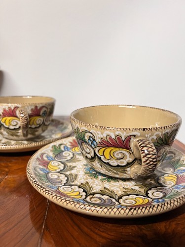 Coppia tazze con piatto da - tazze,