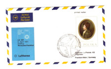 10494-Polonia, primo volo Lufthansa Varsavia-Francoforte 1971.