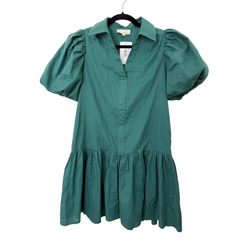 Mini abito verde manica - , a