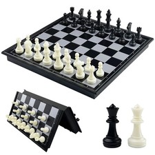 Scacchiera Magnetica Portatile Dama Gioco da Tavola Scacchi da Viaggio Pedine