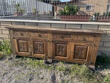Mobile antico in legno massello Intagliato A Mano