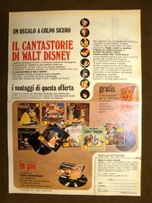 Cantastorie Walt Disney e Macchina fotografica Kodak Pubblicità vintage anni '70
