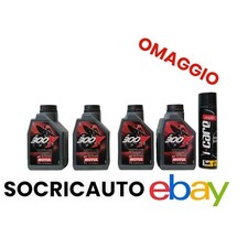 4 Lt Olio Motul 300V Factory Line Road Racing Olio 100% Sintetico 10W40+OMAGGIO