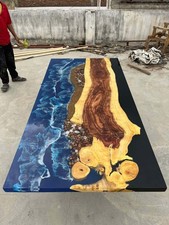 Blue Ocean Epoxy Center Table