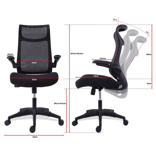 Sedia ufficio nera forma - da,