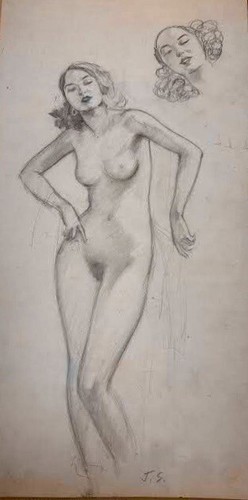 John sloan disegno originale - john,