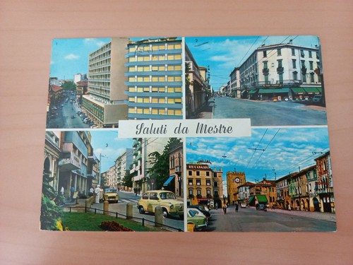 Cartolina saluti mestre - cartolina, via