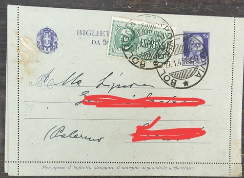 Biglietto postale del regno - postale,
