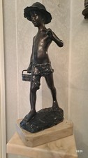 ANTICA SCULTURA BRONZO RAGAZZO