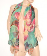 Foulard donna verde rosso