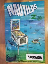 PUBBLICITA' ADVERTISING NAUTILUS PINBALL - ZACCARIA - ARCADE