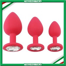 ✅ PLUG ANALE SILICONE MEDICALE DILATATORE ANO EROTICO DIAMANTE DILDO J130 ✅