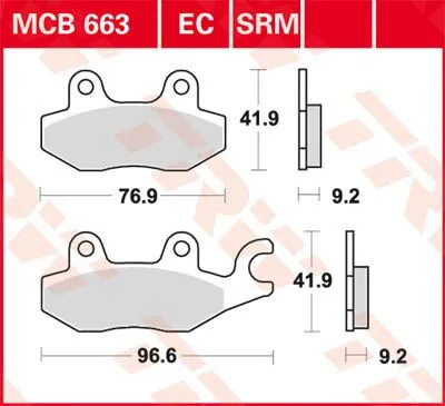 Trw mcb663ec pastiglie freno - trw,