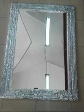 lotto50 specchio specchiera bellissima legno argento est 70 x 100 stile moderno