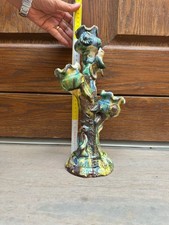 Candelabro Seminara Calabria Condurso porta candele ceramica terracotta maiolica