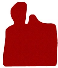 Tappetino ROSSO del conducente