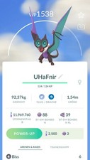 ✅️ Scambio Pokémon Uhafnir Noivern Pokedex #715 6. Gen. Ef-em Sviluppo Go 