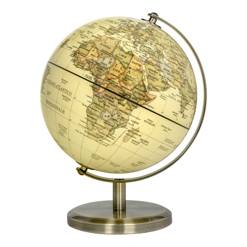 Mappamondo antico 14cm mappa - 14cm,
