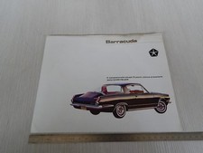 BROCHURE ORIGINALE CHRYSLER BARRACUDA IN ITALIANO DEPLIANT
