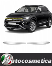 modanature 2 cornici griglia anteriore acciaio cromo per VW T-roc dal 2020-24
