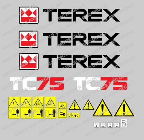 Terex tc75 decalcomanie - tc75,