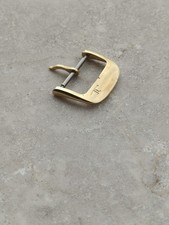 JAEGER LeCOULTRE VINTAGE GOLD PLATED WATCH STRAP BUCKLE FIBBIA UHREN 16mm 