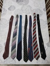Lotto  7 Cravatte vintage uomo seta Made In Italy Griffate