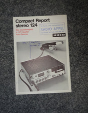 Uher Prospekt Compact Report Stereo 124 + catalogo macchine a nastro Uher