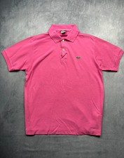T-shirt polo uomo Lacoste taglia 4/M vintage Y2K rosa