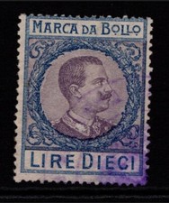 Bollo Italia anni 20 10 Lire