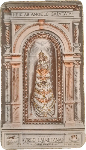 Virgo lauretana holy card - -,
