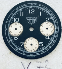 Vintage Quadrante HEUER Carrera Valjoux 72 Chronograph Dial Watch 32,30mm